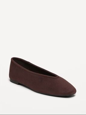 Old Navy Women's Ballet Flats Faux Suede, Brown-marked 6, but can also fit 6.5-7